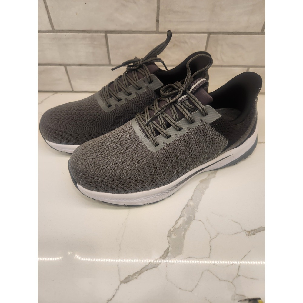 NEW Orthofeet Tilos Shoes Men's Size 11.5 4E Gray Black Athletic Hands-Free Wide